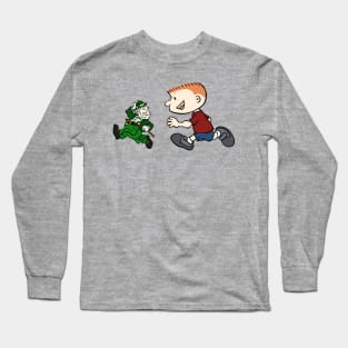 Chasing a Leprechaun! Long Sleeve T-Shirt